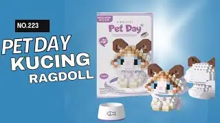 TUTORIAL MERAKIT LEGO BRICKS MODEL [ PET DAY RAGDOLL CAT ] 