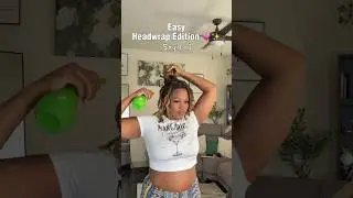 Easy Headwrap Style for Locs 💗 | Quick Protective Headwrap Look #locs #locsstyles