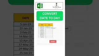 Excel tips and tricks II Convert Date to day   #shortsvideo #shortsyoutube #shorts #shortsviral