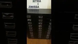 My new metal filing cabinet I got for free!!!!
