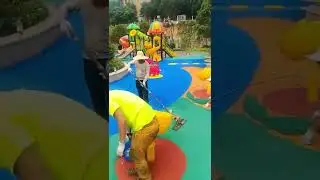 Green blue EPDM rubber flooring playground plastic runway and rubber tile