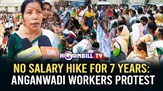 NO SALARY HIKE FOR 7 YEARS: ANGANWADI WORKERS PROTEST