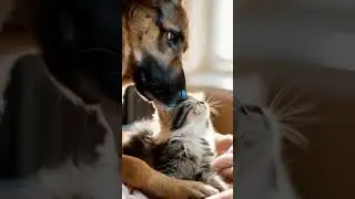 Tiny Kittens Love Their Gentle Giant German Shepherd | Heartwarming Cat Dog Friendship#petcareadvice