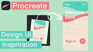 Procreate Time lapse Design -  How to Simple Design UI Login