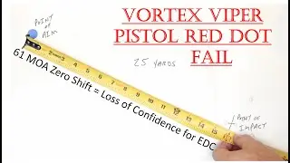 Vortex VIPER RDS Loss of Confidence for EDC: 61 MOA Zero Shift