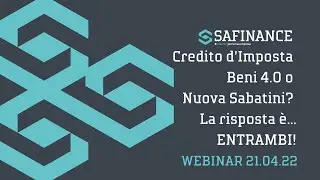 Webinar: Credito d'Imposta Beni 4.0 o Nuova Sabatini? La risposta &egrave;...ENTRAMBI!