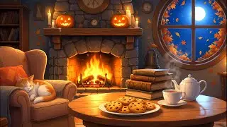 Warm Fireplace in a Winter Cabin ❄️🔥 | Calm Lofi Beats for Sleep