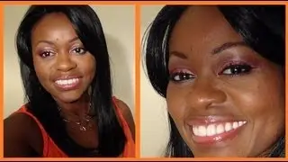Orange and purple makeup look | Beginner