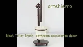Black Toilet Brush, bathroom accessories decor very elegant design