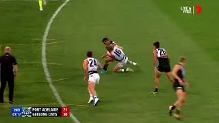 Lindsay Thomas reported for high hit on Scott Selwood - Round 5 2018 - AFL