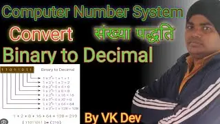 Computer Number System Convert binary to Decimal number 