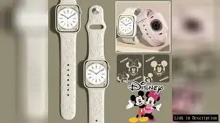Disney Mickey Minnie Strap for Apple Watch Band 44mm 38mm 42mm 41 40 49mm Silicone Bracelet Wrist St