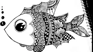 Zentangle drawing|| how to draw a fish  ll 2020 ll don't miss it