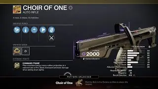 Destiny 2: Echoes - NEW Encore: Overture Exotic Mission Solo Full Playthrough! (Choir of One Reward)
