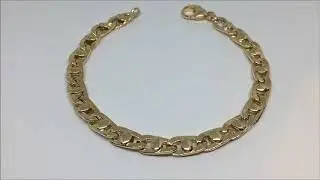 14k Yellow Gold Mariner Link Mens Bracelet 8 5