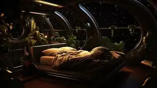 Deep Space Bedroom Ambience | Travel Through Space with a Pup | 8 Hours ASMR Sleep, Study, Relax