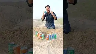 Extracting Teen Pack 🍻 Buried Deep in Desert Sand 🏜️ | Desert Experiment #desert #survival #shorts