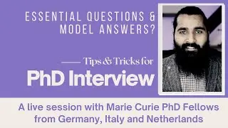 PhD Interview questions & Answers | in Urdu (A Marie Curie PhD Case Study of Guests)