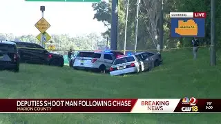 Driver shot after attempting to run over Marion County deputy during chase, officials say