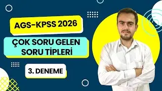 AGS/KPSS 2026 Sayısal Yetenek/ Çok Soru Gelen Soru Tipleri/3. Deneme#ags#dgs#kpss
