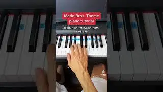 Mario Bros. Theme easy piano tutorial!