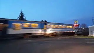 železničn&iacute; přejezd AŽD 97 Beňovy (Kal u Klatov) [Noc] czech railway crossing 2024