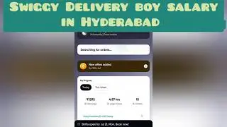 Swiggy salary delivery boy #hyderabad  #swiggy#@sashivlogs03 🤑4: 57hrs working