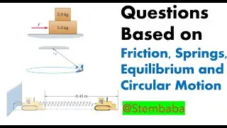 Question based on Friction, Circular Motion, Translational Equilibrium Strings and Springs.