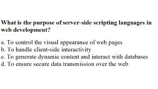 Server-Side Scripting | Web Development