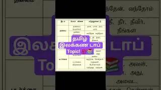 தன்மை, முன்னிலை, படர்க்கை &ndash; எளிய முறையில் 1 நிமிஷத்தில் | TNPSC தமிழ் இலக்கணம் | YourTutorSJ
