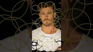 editing Chris Hemsworth pic using connected intersecting circles in blender geometry nodes#geonodes