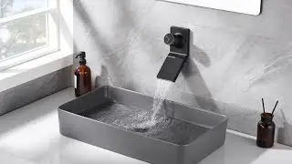 How to install S1418IW Sumerain Waterfall Wall Mount Bathroom Sink Faucet with Swiveling Spout