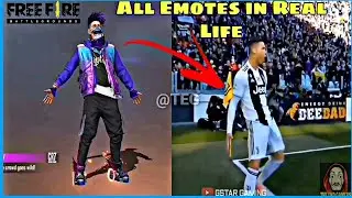 Free fire Emotes in real life 🤔 || Legendary emotes in real version😍 Free fire || THE END GAMERS