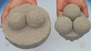 ASMR Very Soft Dusty 🤩✨ Pure Sand Cement 😍 Sliky Shapes&Chunks dipping Crumble on Lots Of Water 🌊🌀🌀🌀