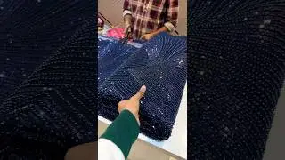Chandni navy blue luxury handwork net embroidery fabric for your midnight party outfits💕🥺❤️🌸✨😍