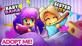 Baby Dania machte eine PYJAMA PARTY mit Isy! @IsyCheesy  Adopt me RP Deutsch