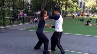 Push hands in Columbus park, Chinatown, 2016