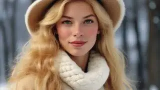 I made an AI generated image of every decade as a honey blonde winter woman. 