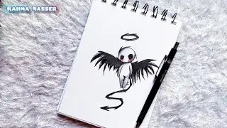 رسم سهل| رسم تعبيري سهل بالقلم الرصاص|Expressive drawing 💔