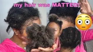 vlogmas day 7: taking my 5 month old braids out *extreme new growth & build up*