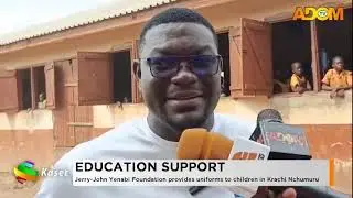 EDUCATION SUPPORT: Jerry-John Yenabi Foundation provides uniforms to children in Krachi Nchumuru