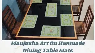 Table Mats And Dining Table Mats Design / Hand-made Manjusha Art On Dining Mats #tablemats #manjusha
