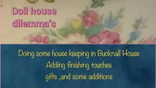 Antique doll house ,some finishing touches to the bedroom.