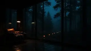 Muted Rain Sounds in a Cold Room 🌧 (No Ads) | 8 Hours Deep Rest