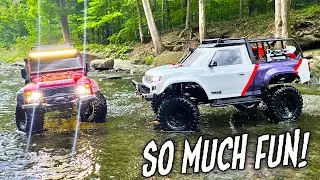 TRX-4 Sport & TRX-4 Defender EPIC Trail Adventure & WATER CROSSING!