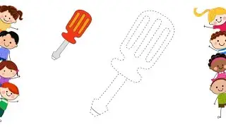 🛠️ Screwdriver Drawing and Coloring | Fun and Easy Video for Kids | Lemon Arts