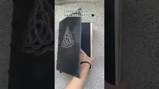 Book of Shadows Grimoire | Halliwell Sisters Inspired Witch Book | Leather Spellbook with Triquetra