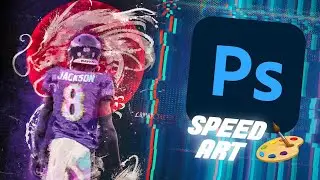 Samurai Lamar Jackson Speed Art / Photoshop