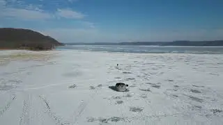 Ice Fishing the Mississippi ( Iowa ) Jan of 2023