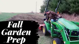 Setting up & tilling garden space